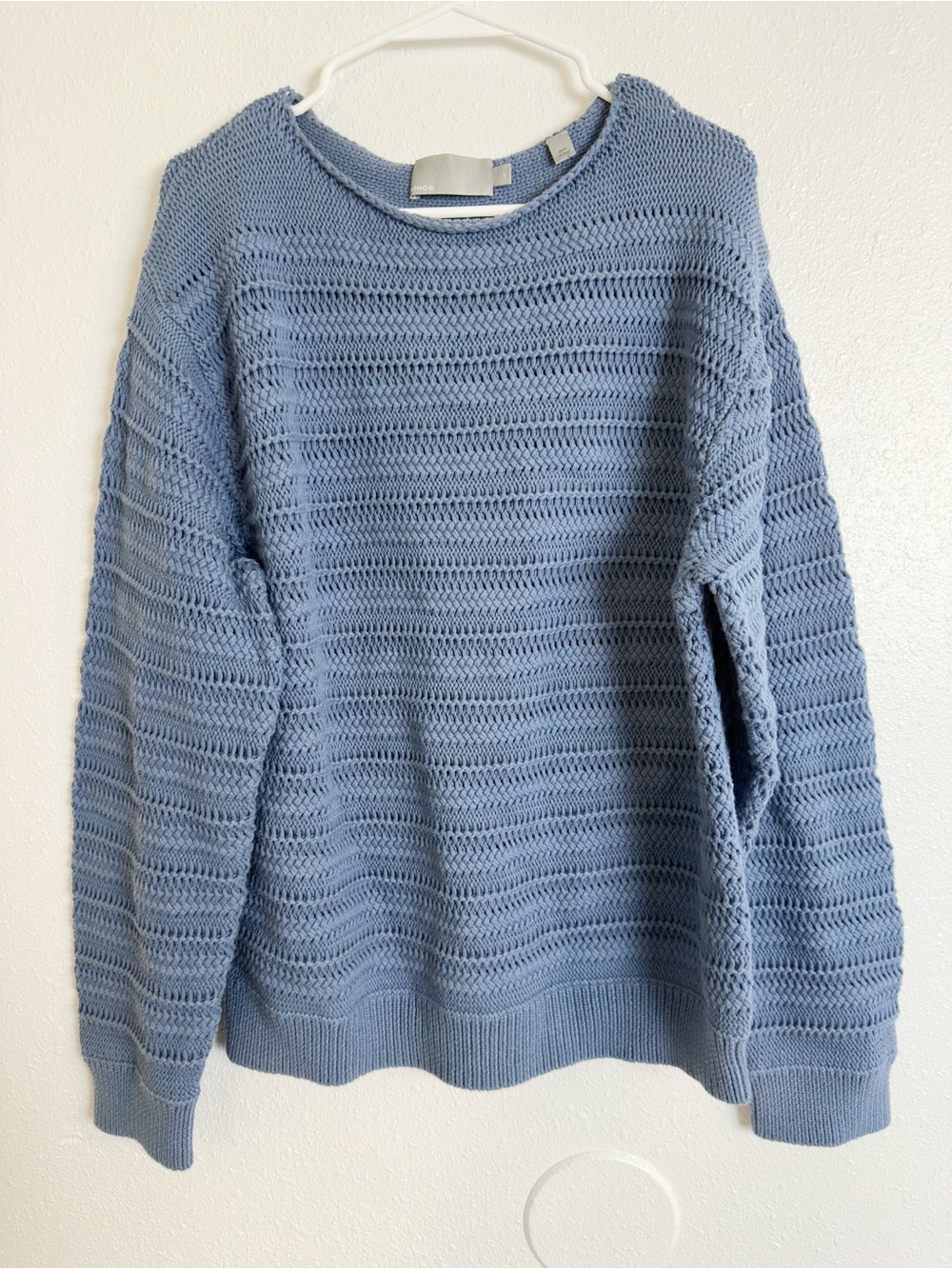 Vince French blue knit oversized sweater